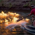 Geen brandend zand, maar brandend water door chemische vervuiling.