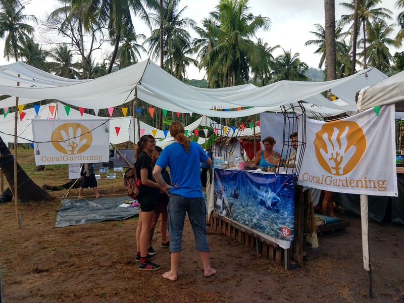 The CoralGardening booth at Save Koh Tao Festival
