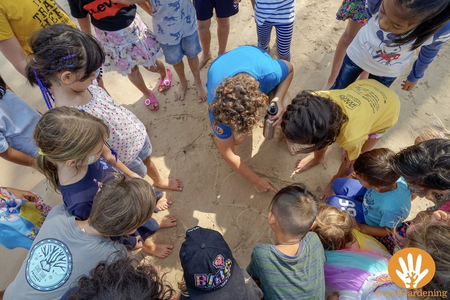 Vera is explaining about the moon and the tide_.