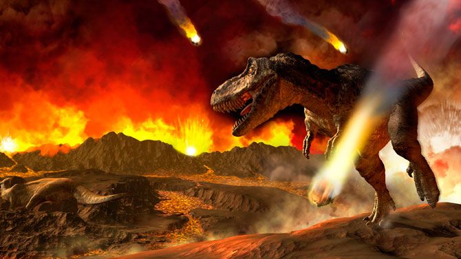 Dinosaurussen stierven uit door meteoriet inslag