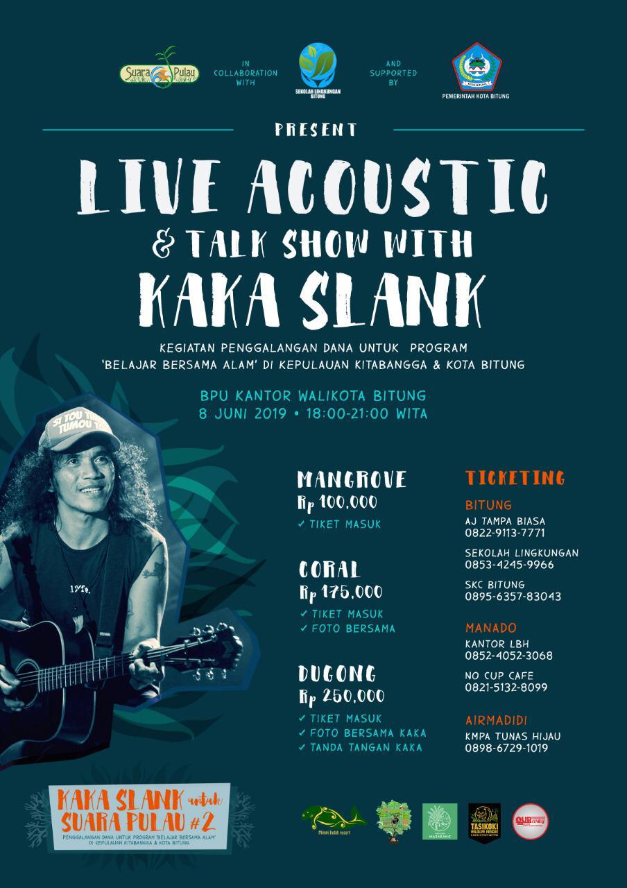 Flyer voor fondsenwerving evenement met Kaka Slank.