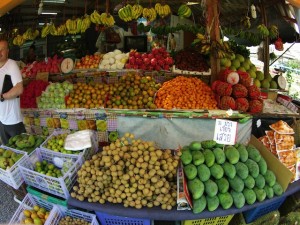 hais fruitstalletje met heerlijk vers fruit.