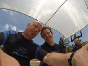 Vera & Frank on the boat of Blue immersion